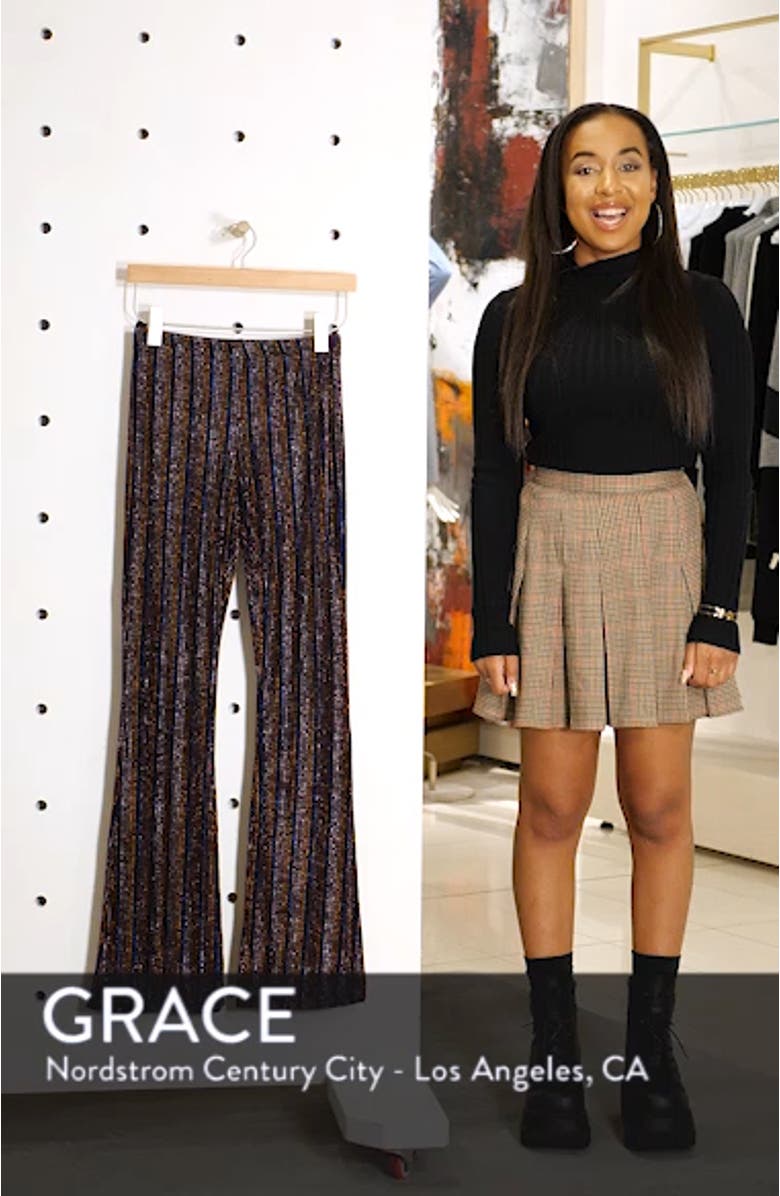 Glitter Stripe Flare Leg Pants, sales video thumbnail
