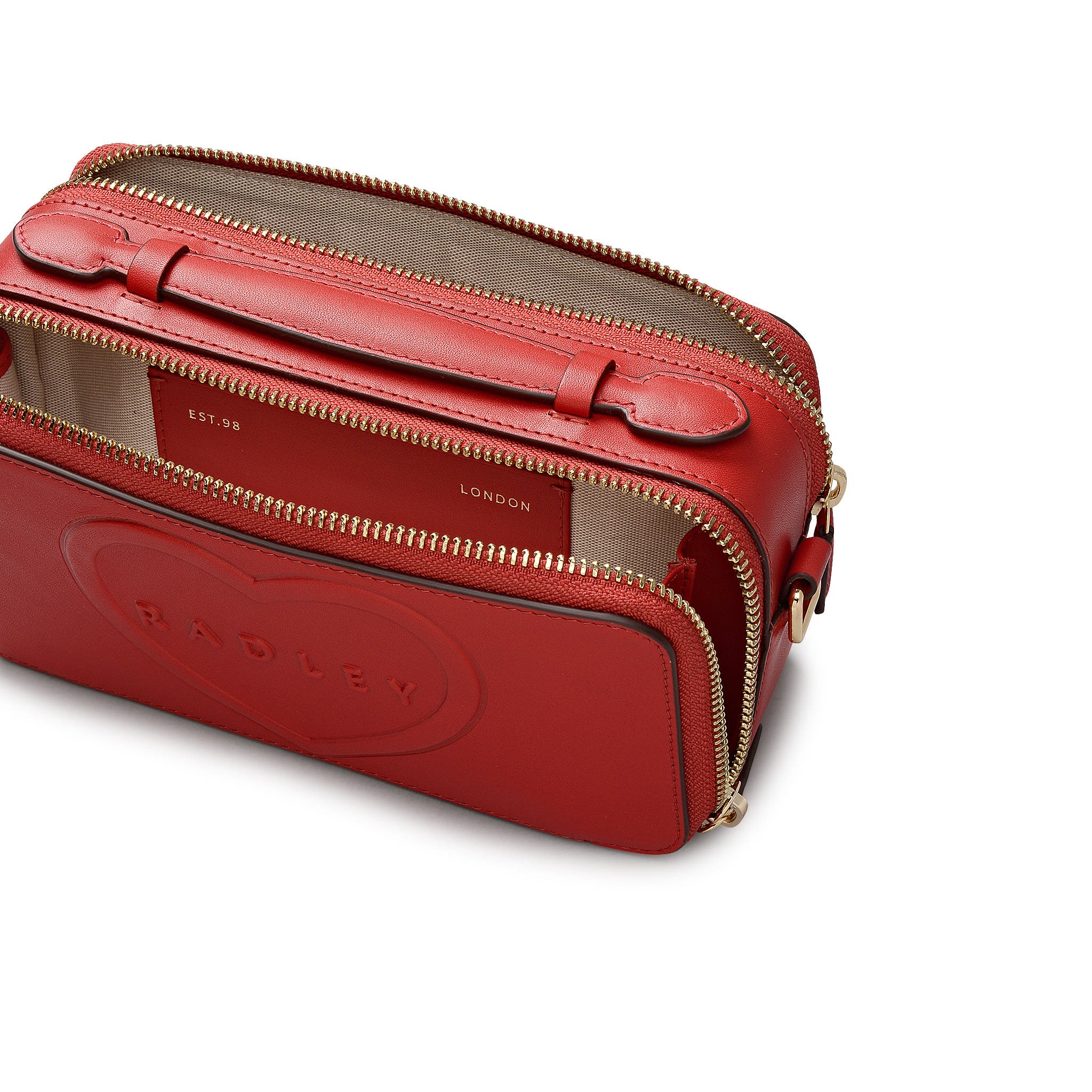 Radley Calvert Way - Heart Street Micro Phone Crossbody  Bag, Alternate, color, Poinsettia