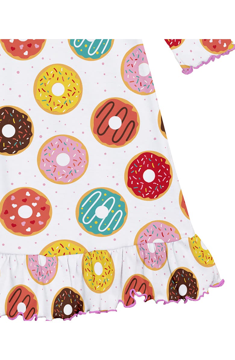 Sara’s Prints Long Sleeve Ruffle Nightgown, Alternate, color, Donut Party