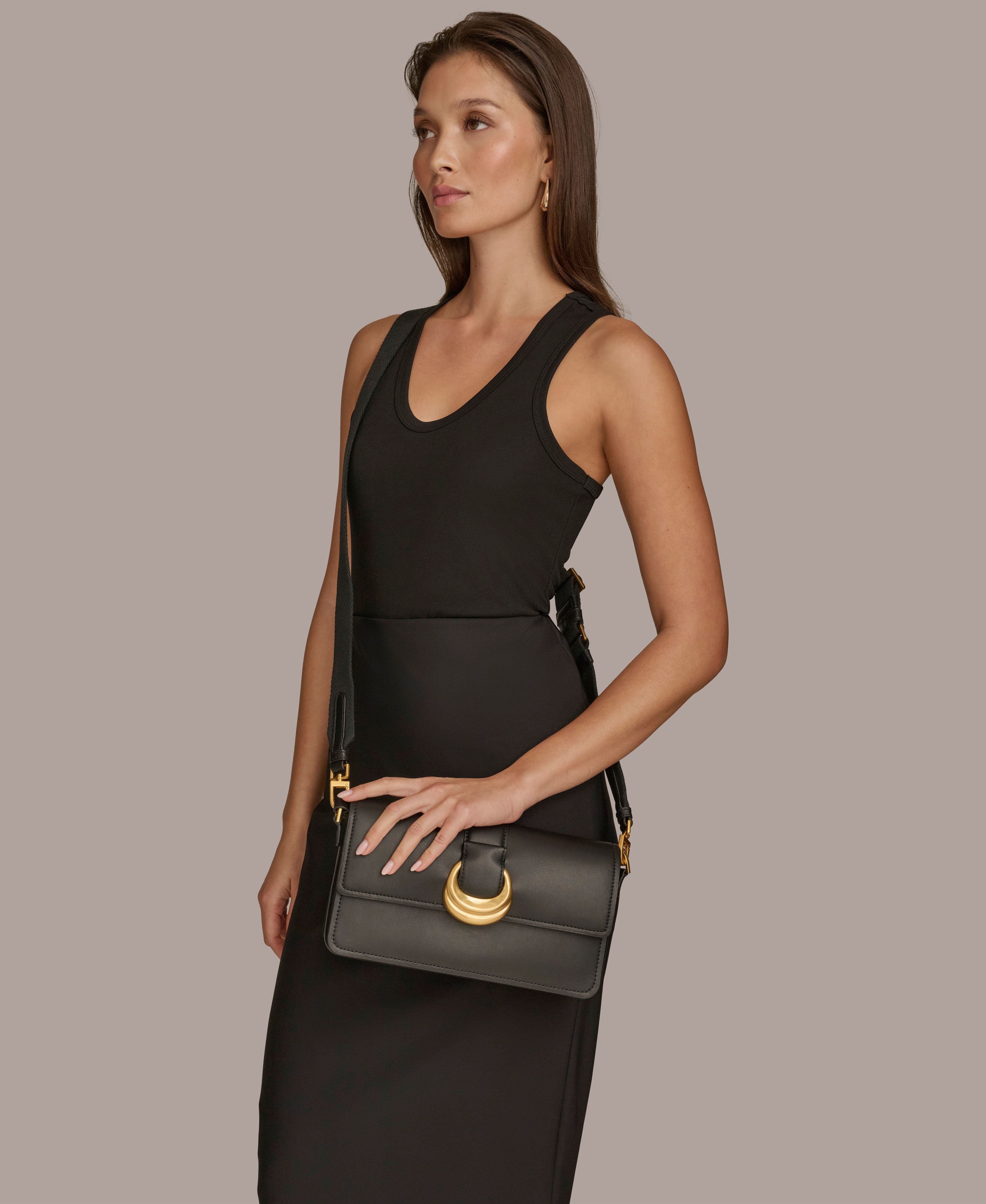 Donna Karan New York Valley Stream Convertible Shoulder, Alternate, color, Toasted Almond