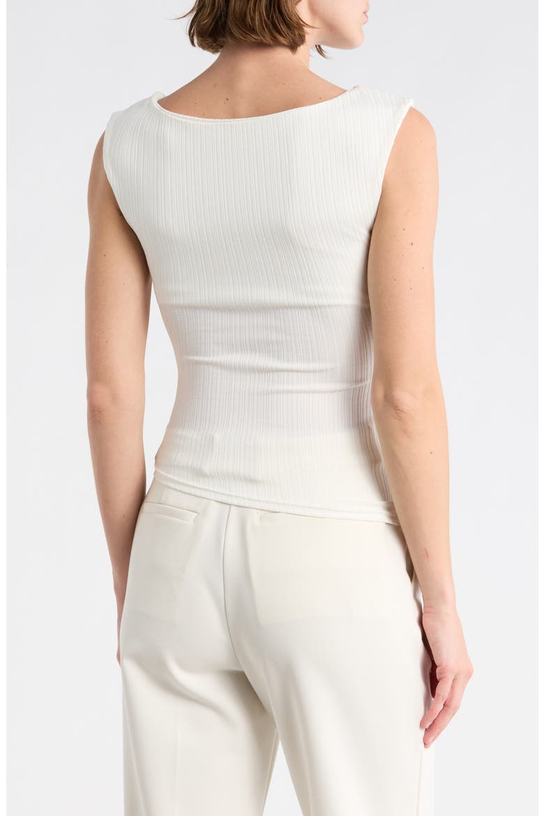 Ribbed Ruched Top, Alternate, color, CREAM