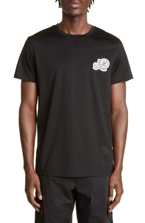 Men's Double Logo Patch Cotton T-Shirt