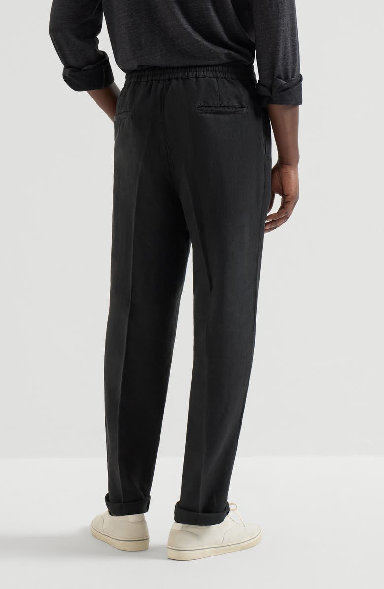 Brunello Cucinelli Trousers with drawstring, Alternate, color, Black