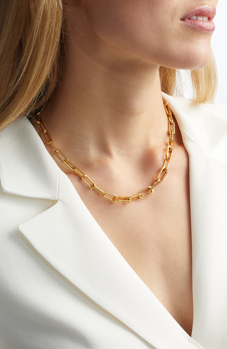 Monica Vinader Alta Capture Necklace, Alternate, color, Yellow Gold