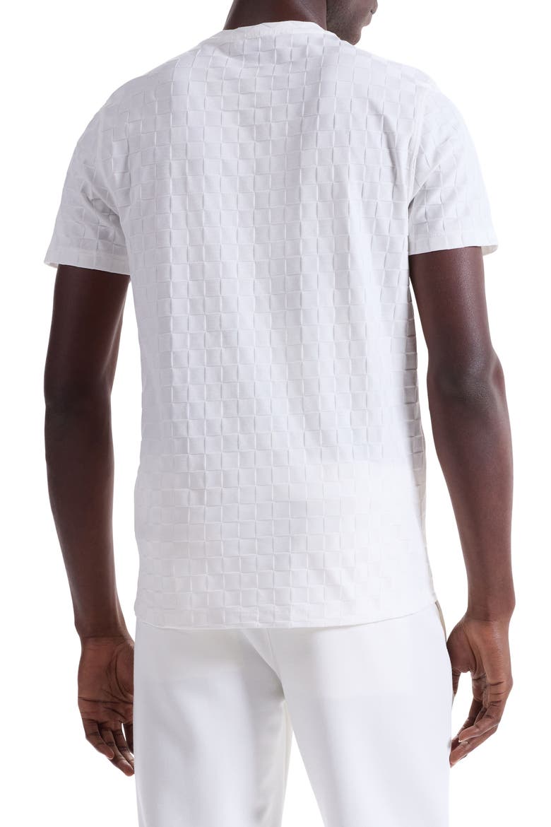 Geo Textured Cotton T-Shirt, Alternate, color, CHALK