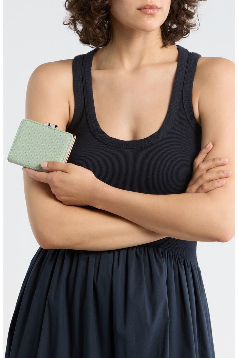 Frenchie Wallet, Alternate, color, THYME WOVEN