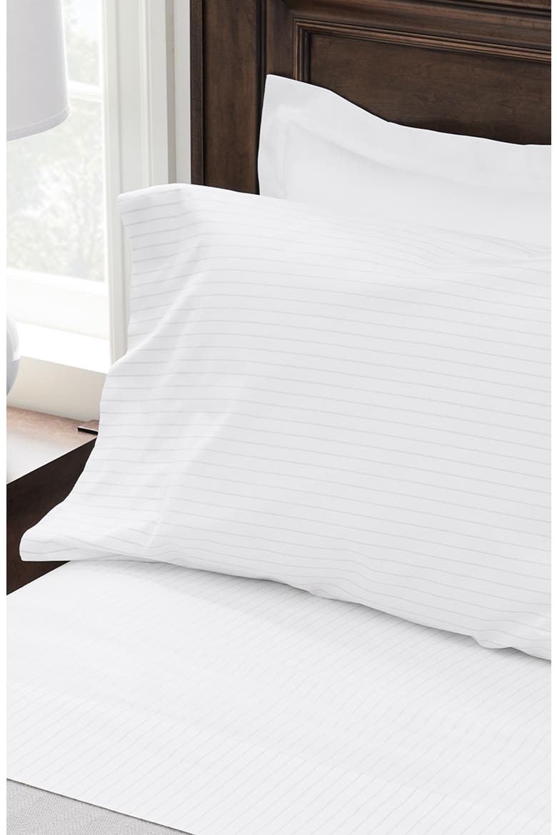 Set of 2 Percale Hemmed Pillowcases, Alternate, color, PEWTER