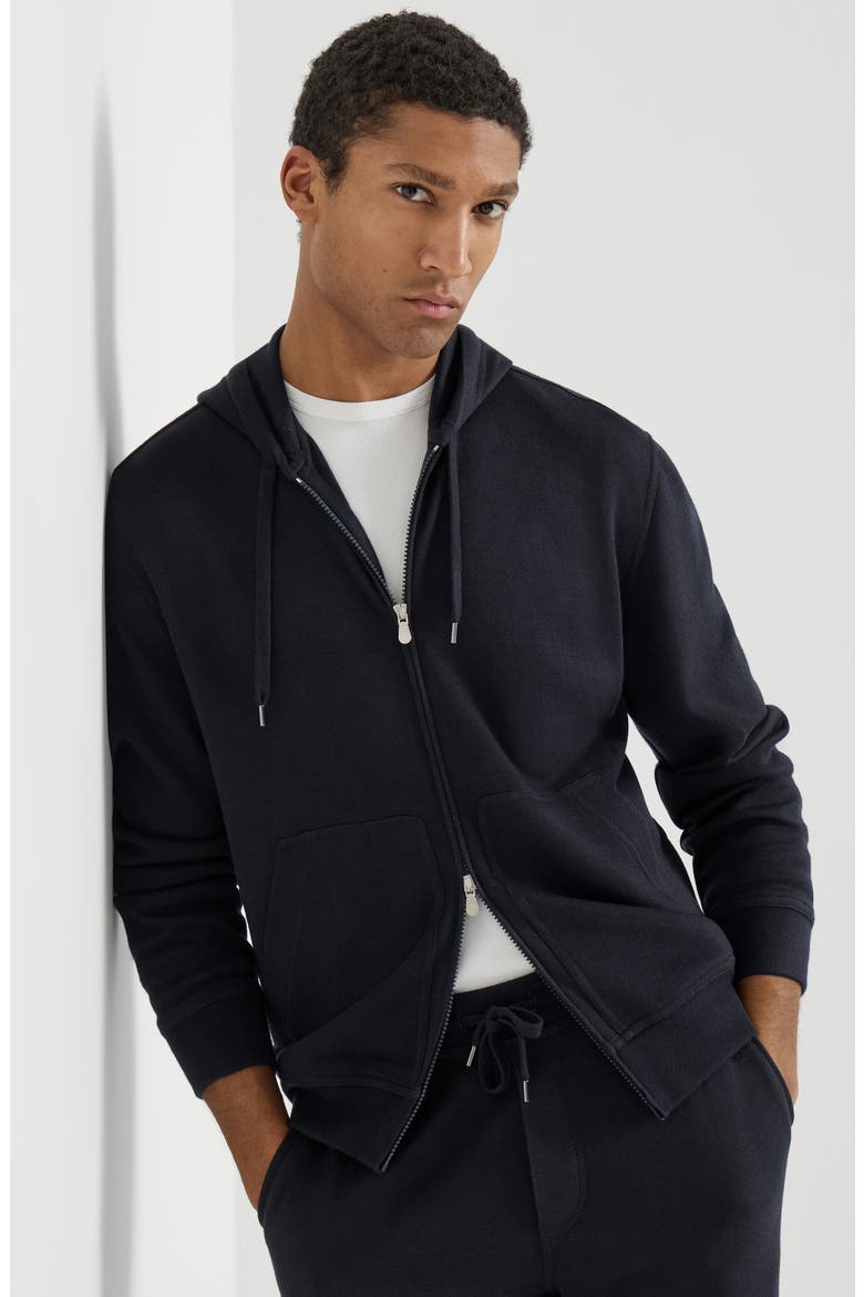 French terry sweatshirt, Alternate, color, Blue