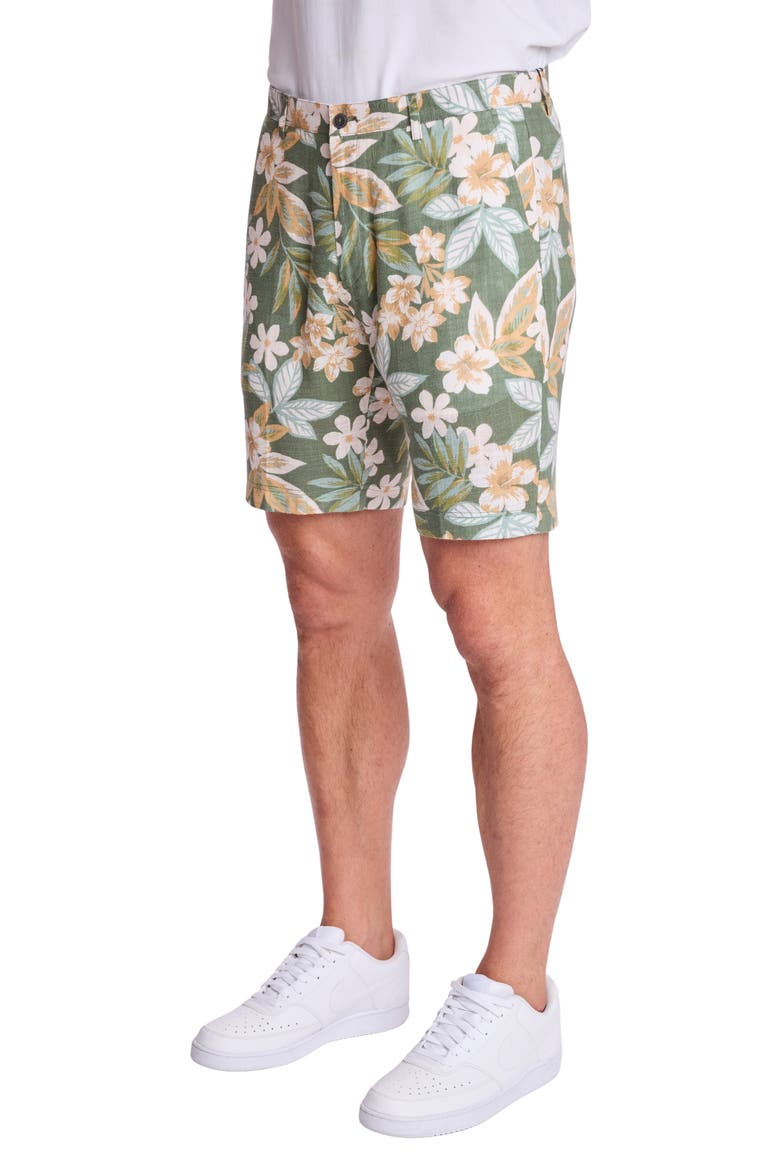 Felix Slim Fit Shorts, Alternate, color, EMERALD FLORAL