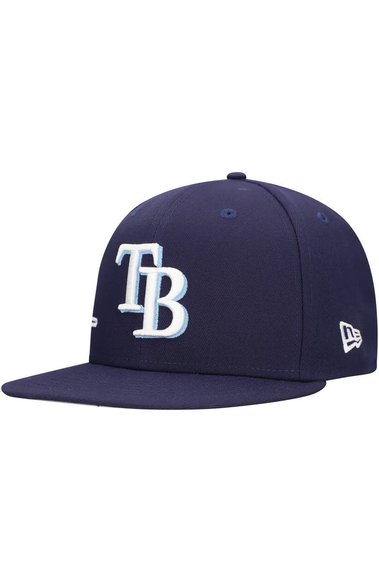 New Era Men's New Era Navy Tampa Bay Rays Logo Strike 9FIFTY Snapback Hat, Alternate, color, Navy