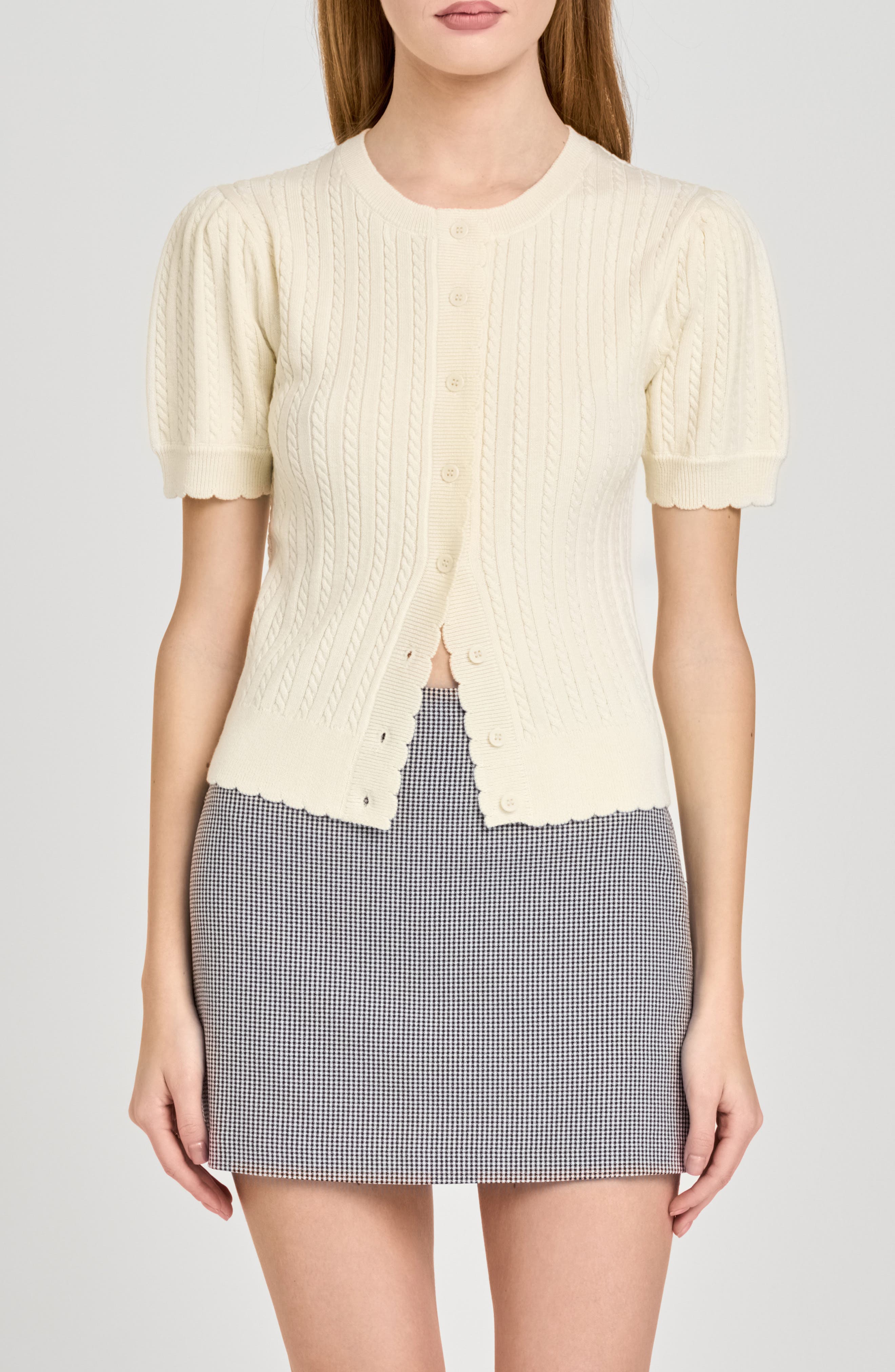Sandra Cable Short Sleeve Cardigan - image 3
