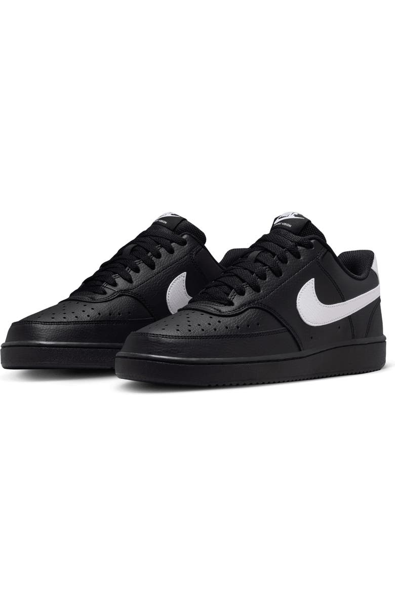 Nike Court Vision Low Sneaker, Main, color, 010 Black/Black/White