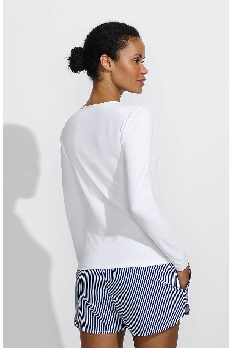 Long Sleeve Relaxed UPF 50 Rash Guard, Alternate, color, White