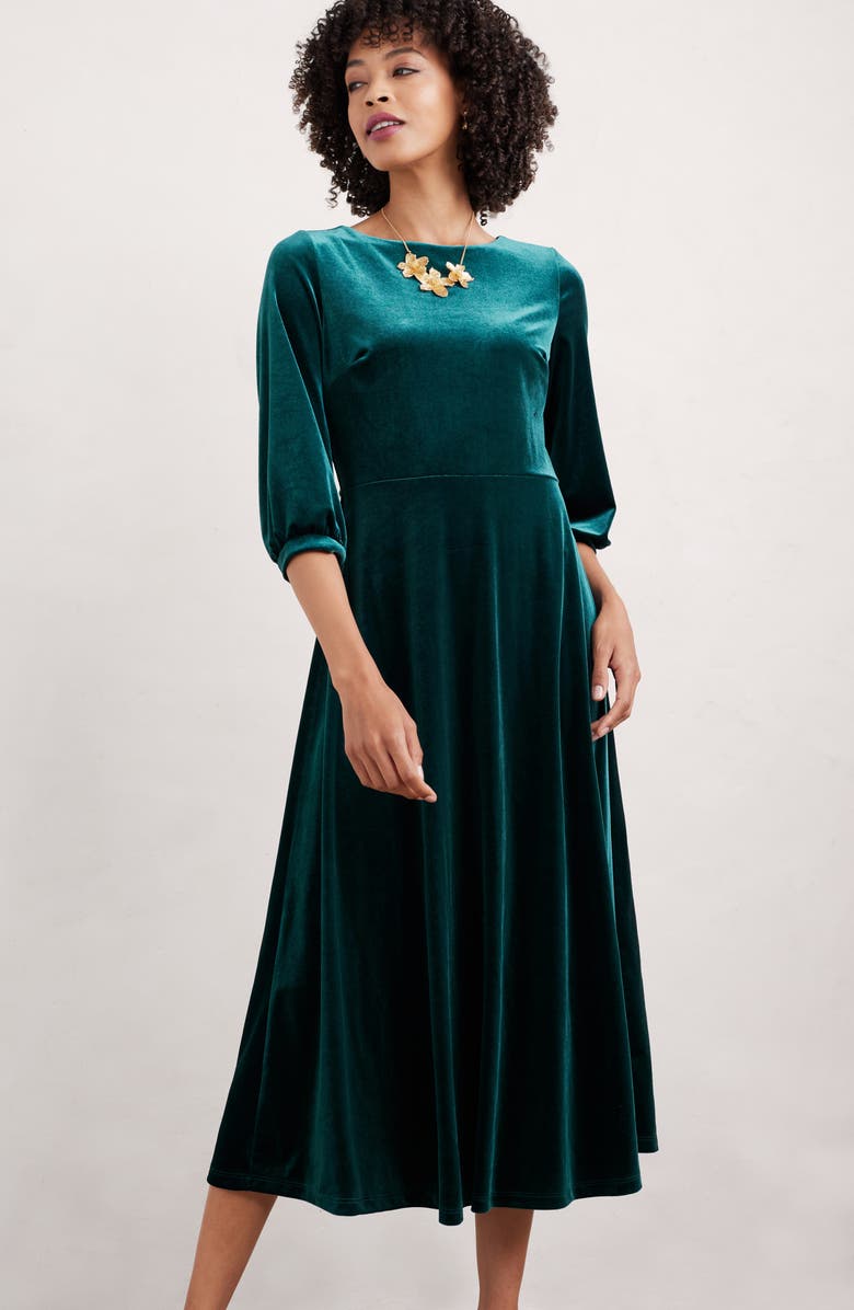 Seasalt Cornwall Oak Cottage Velour Dress, Alternate, color,