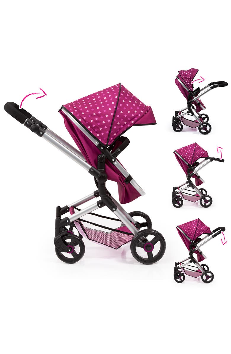 Bayer Design City Doll Pram For Dolls Up to 20 Inches, Alternate, color, Red