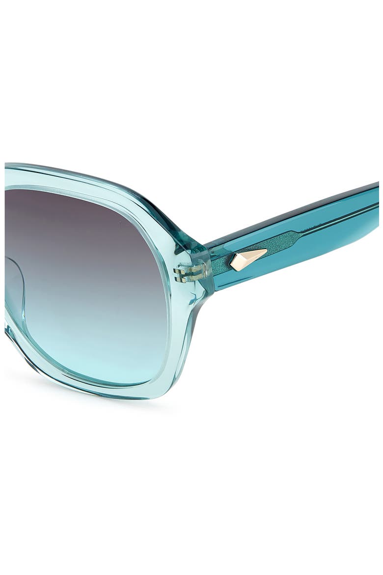53mm Gradient Square Sunglasses, Alternate, color, TEAL