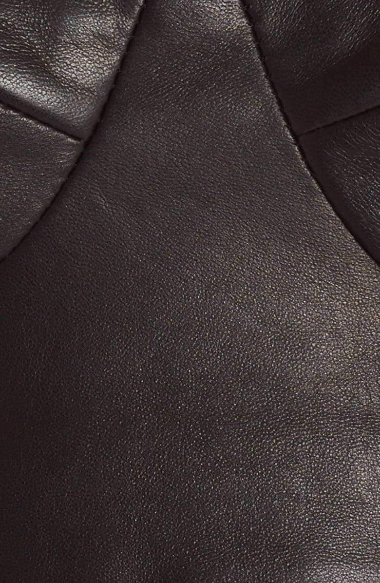 Versace Medusa Strap Detail Lambskin Leather Bra Top, Alternate, color, 