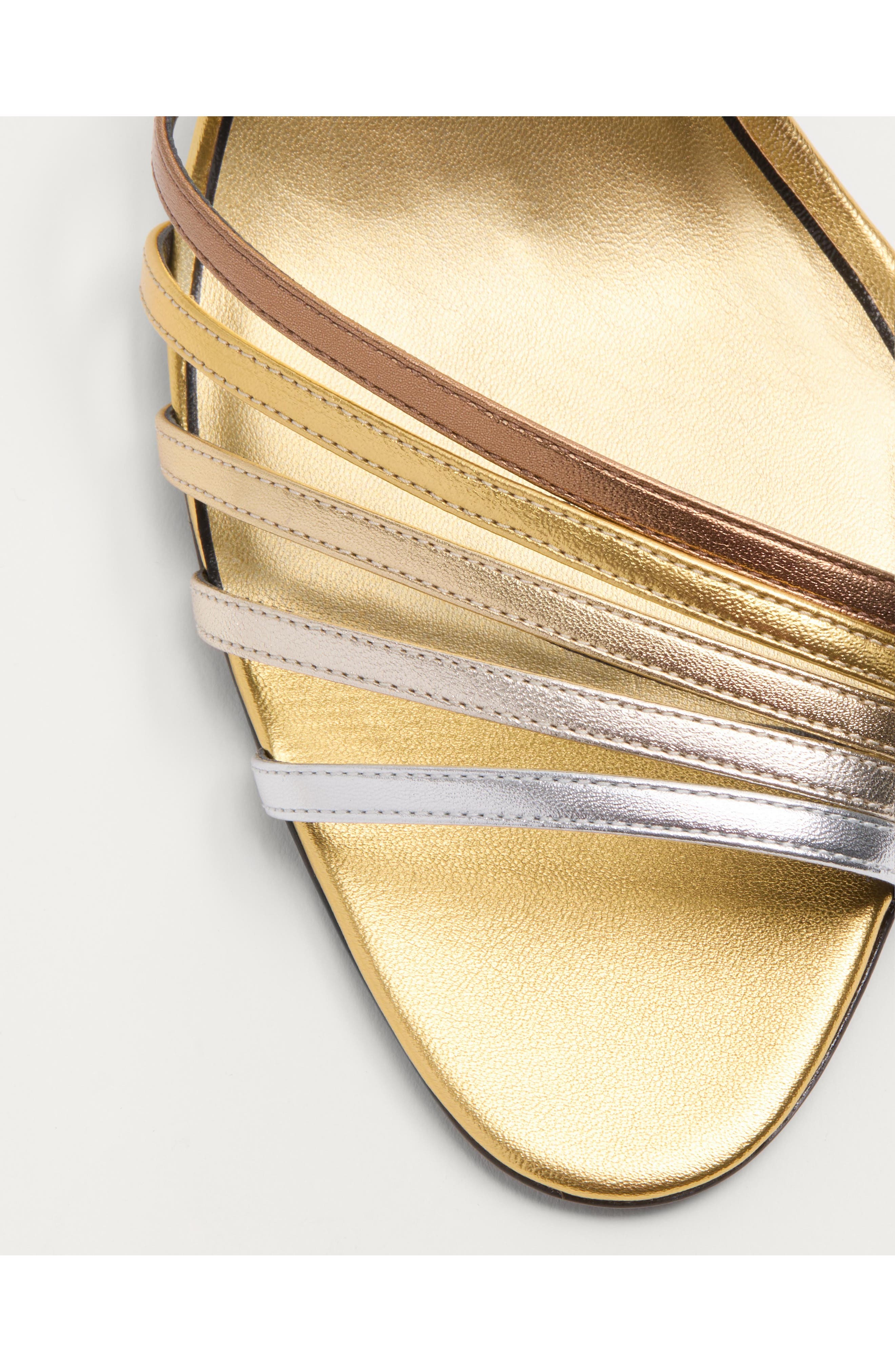 Valentino Garavani Ladycrush Ankle Strap Sandal, Alternate, color, Bronze Multi