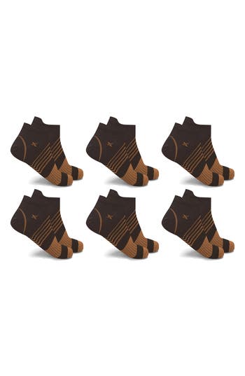 Extreme Fit 6-pack Copper Infused Ankle Socks In Multi