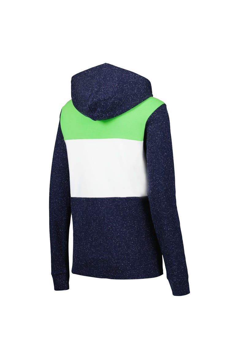 Women's Antigua Navy Seattle Seahawks Wicket Pullover Hoodie, Alternate, color, Navy