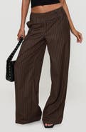Princess Polly Cedars Stripe Low Rise Wide Leg Pants