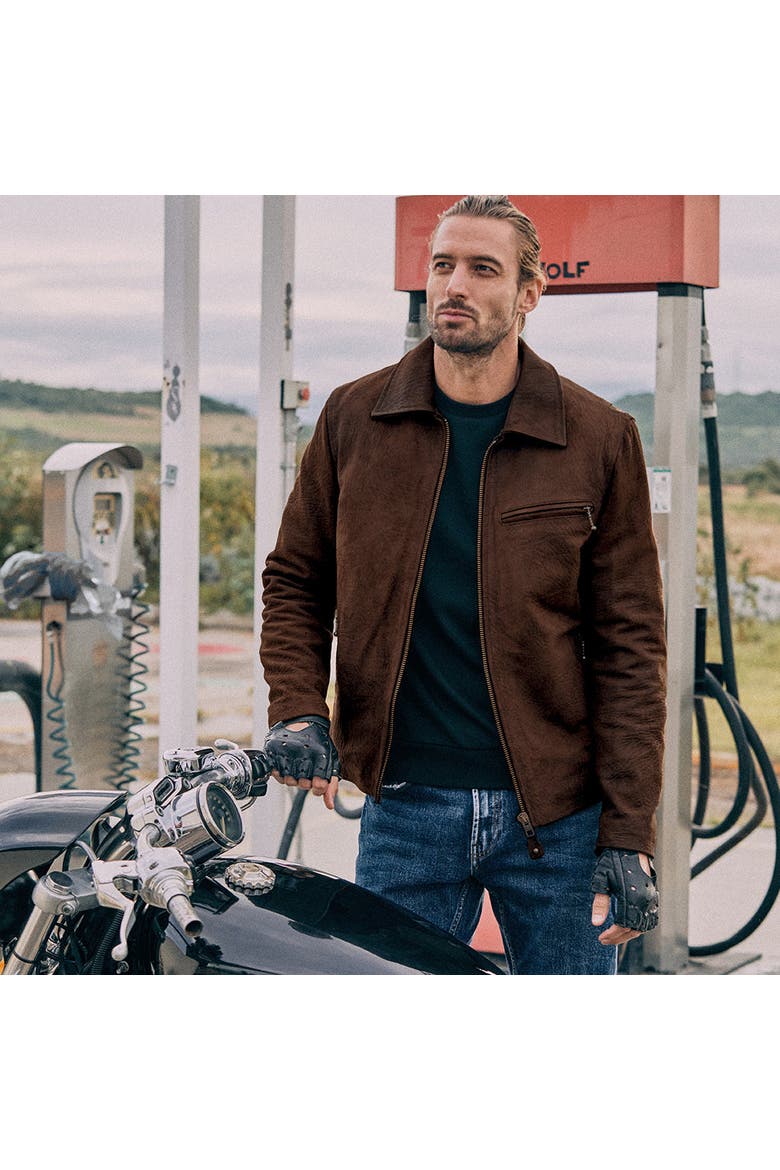 Indiana Dunes Moto Jacket, Alternate, color, Brown