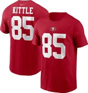Nike Men's Nike George Kittle Scarlet San Francisco 49ers Player Name & Number T-Shirt