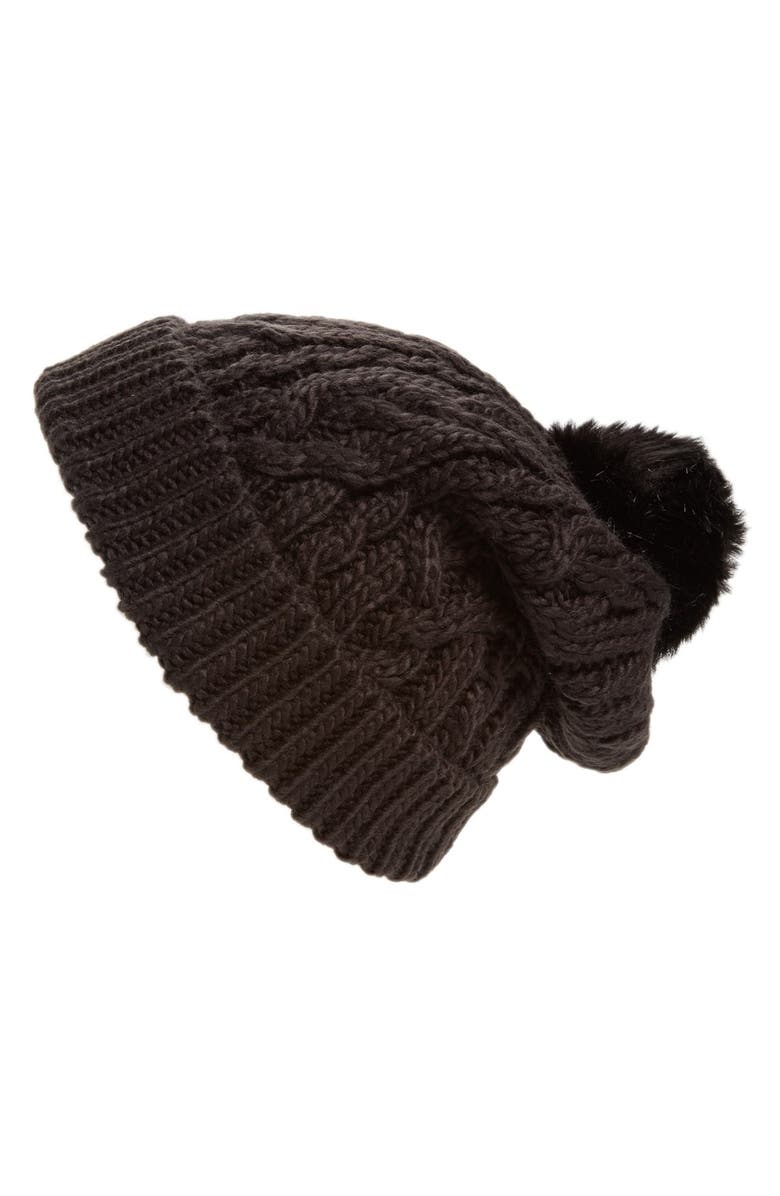 Hinge Knit Pompom Beanie, Main, color,
