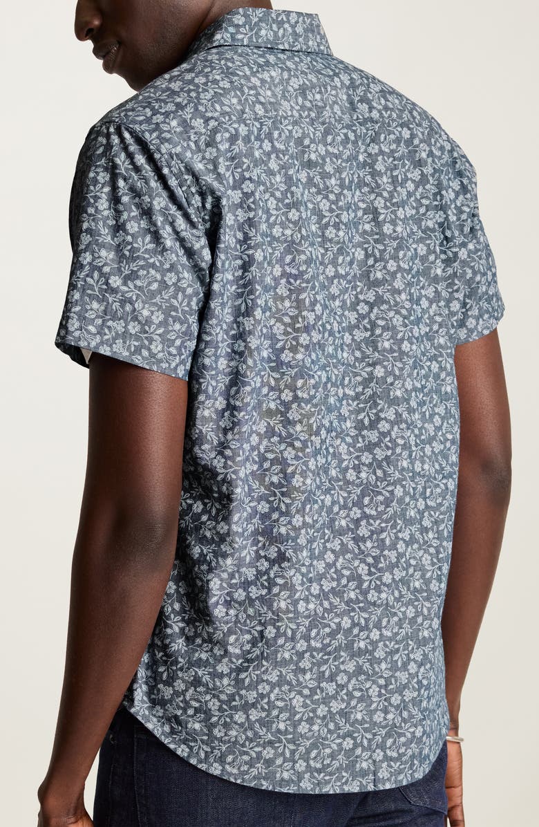 Bonobos Riviera Floral Short Sleeve Stretch Cotton Button-Up Shirt, Alternate, color, 