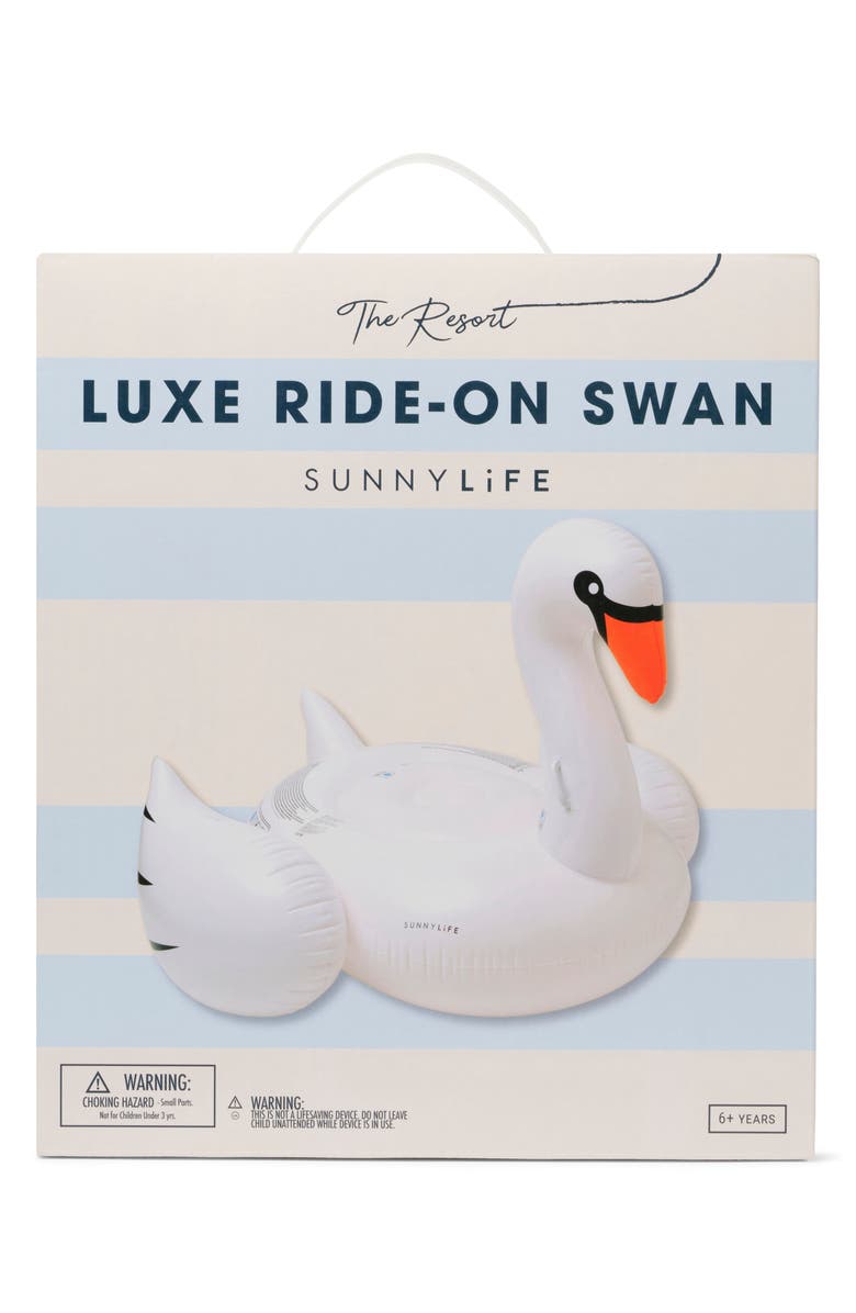 Sunnylife The Resort Luxe Inflatable Swan Pool Float, Alternate, color,