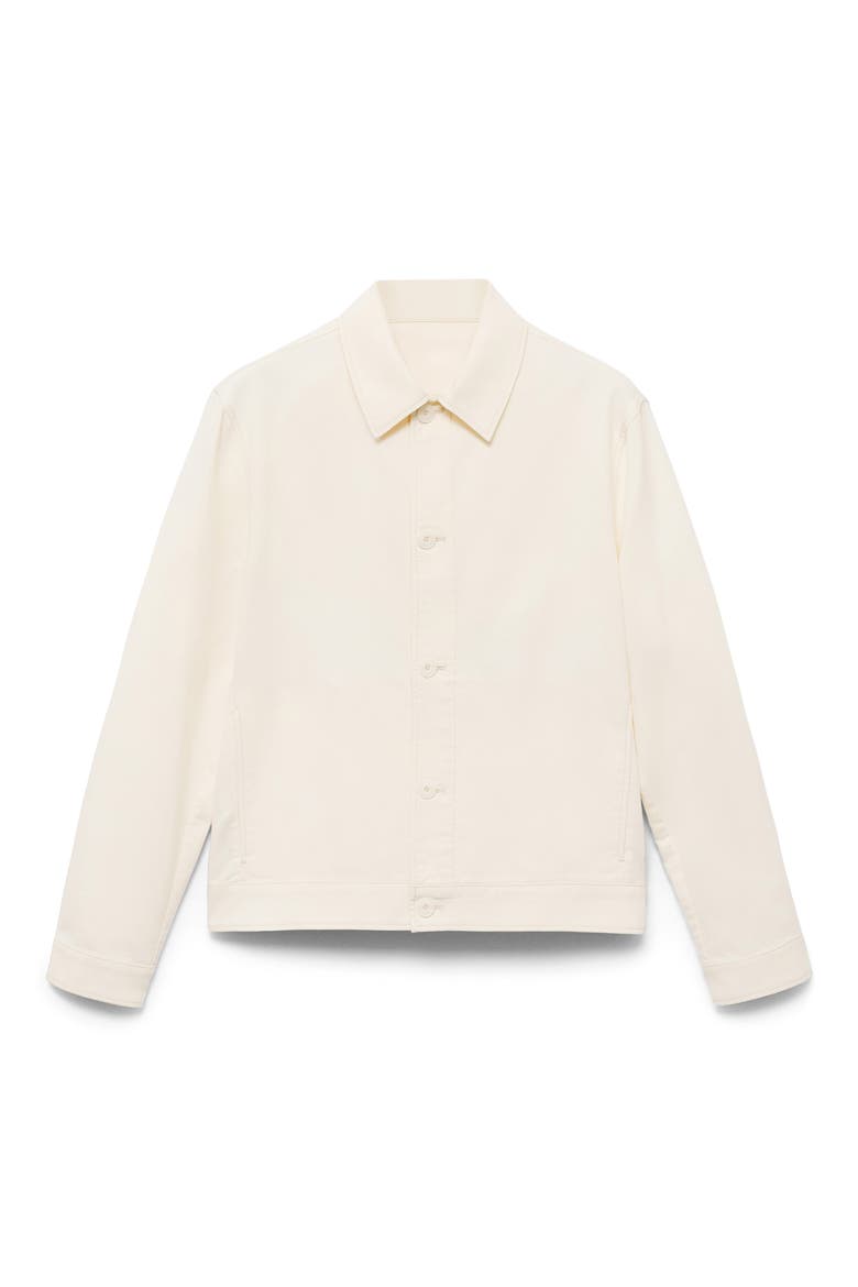 Straight Cotton Blend Jacket, Alternate, color, ECRU