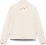 MANGO Straight Cotton Blend Jacket