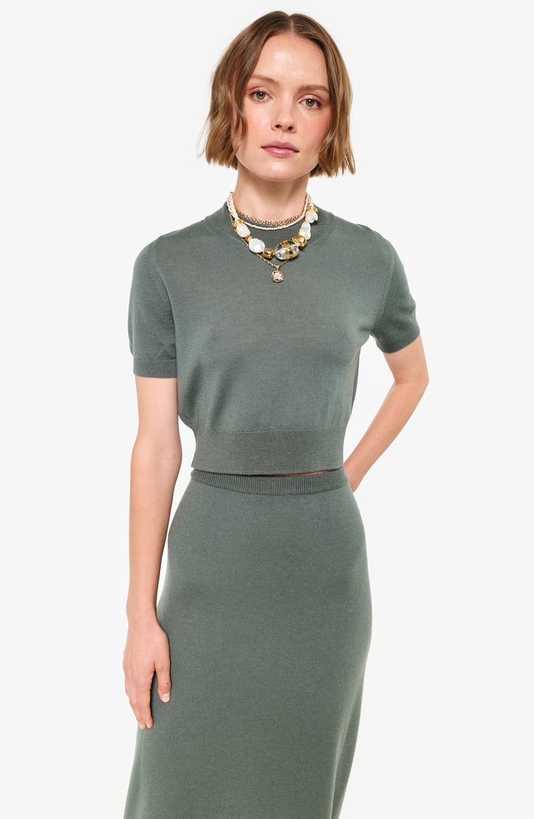 CAMI NYC Lexa Mock Neck Crop Merino Wool Sweater, Alternate, color,