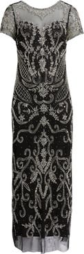 Pisarro Nights Beaded Mesh Gown