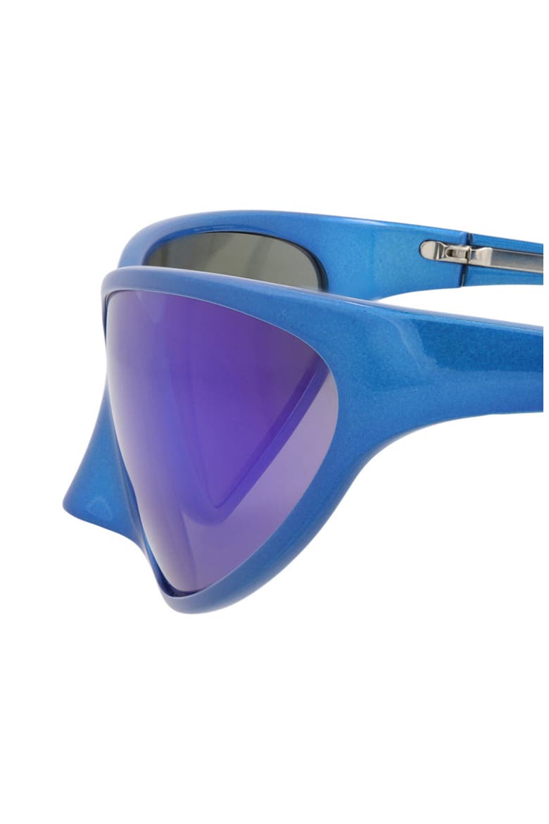 70mm Wraparound Sunglasses, Alternate, color, BLUE BLUE BLUE