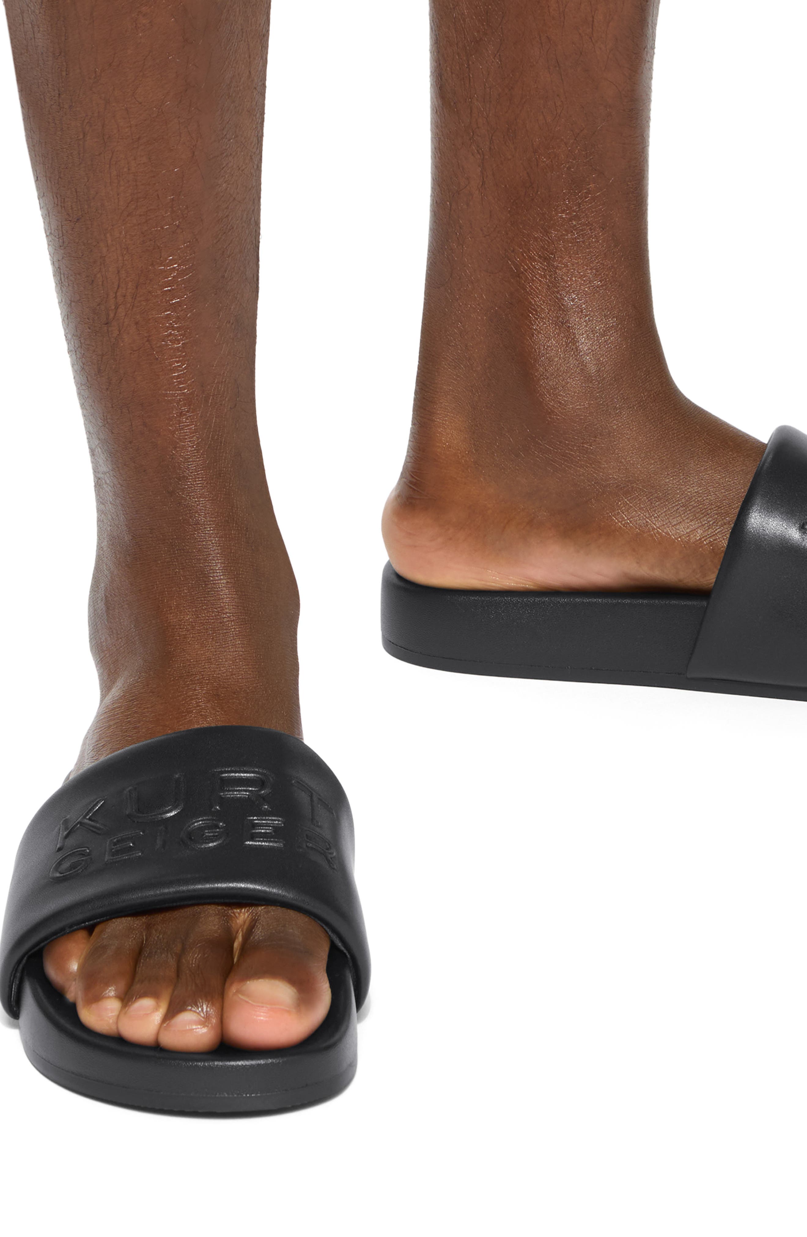 Stacked Slide Sandal, Alternate, color, BLACK
