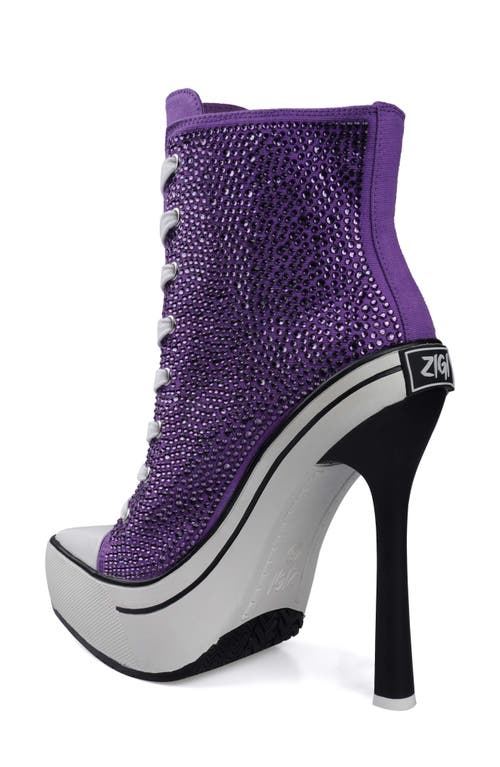 Zigi Adiel Platform Bootie In Purple