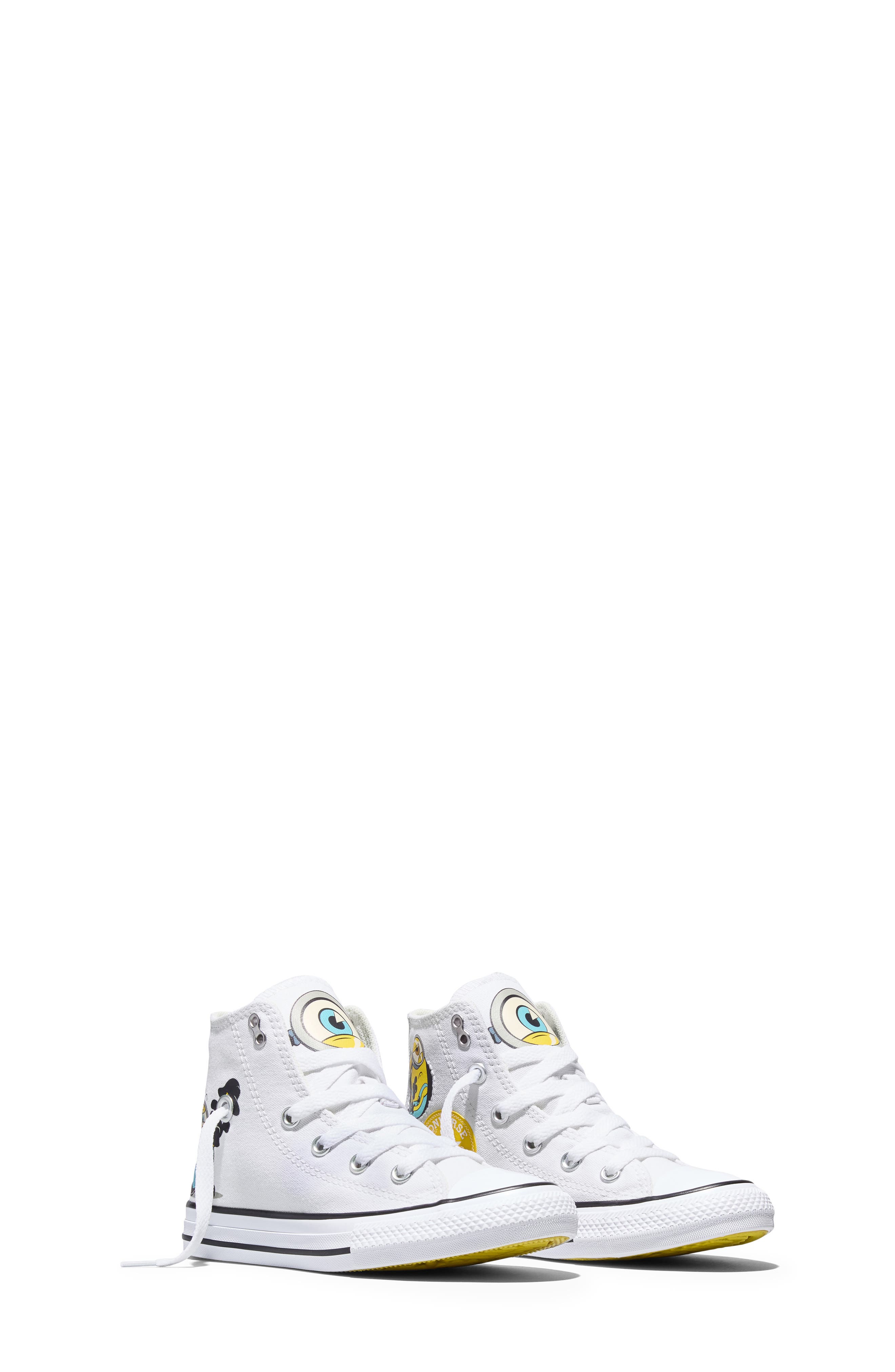 Kids' x Minions Chuck Taylor® All Star® High Top Sneaker, Main, color, WHITE/ YELLOW/ WHITE
