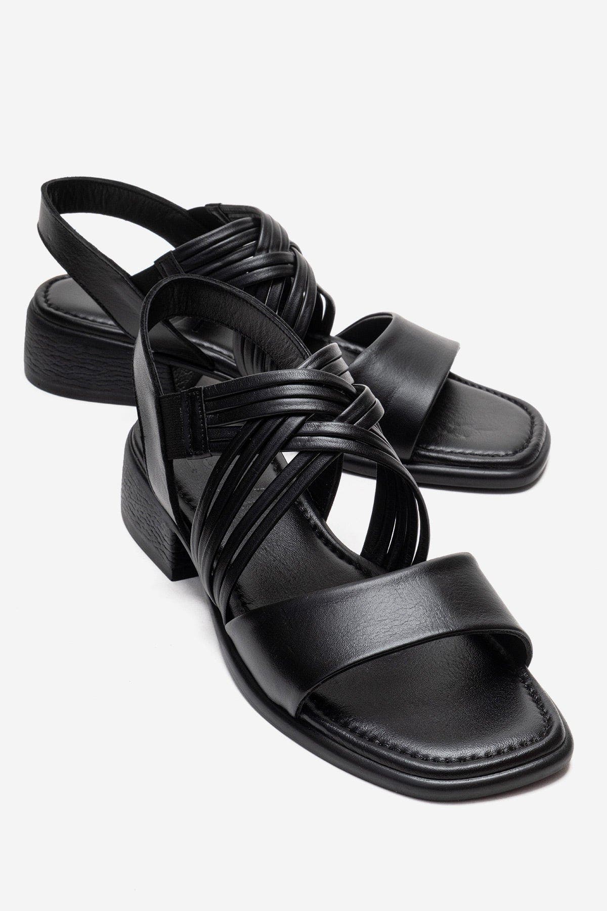 Forever & Always Shoes Livello Leather Multi Strap Sandal, Main, color, Black
