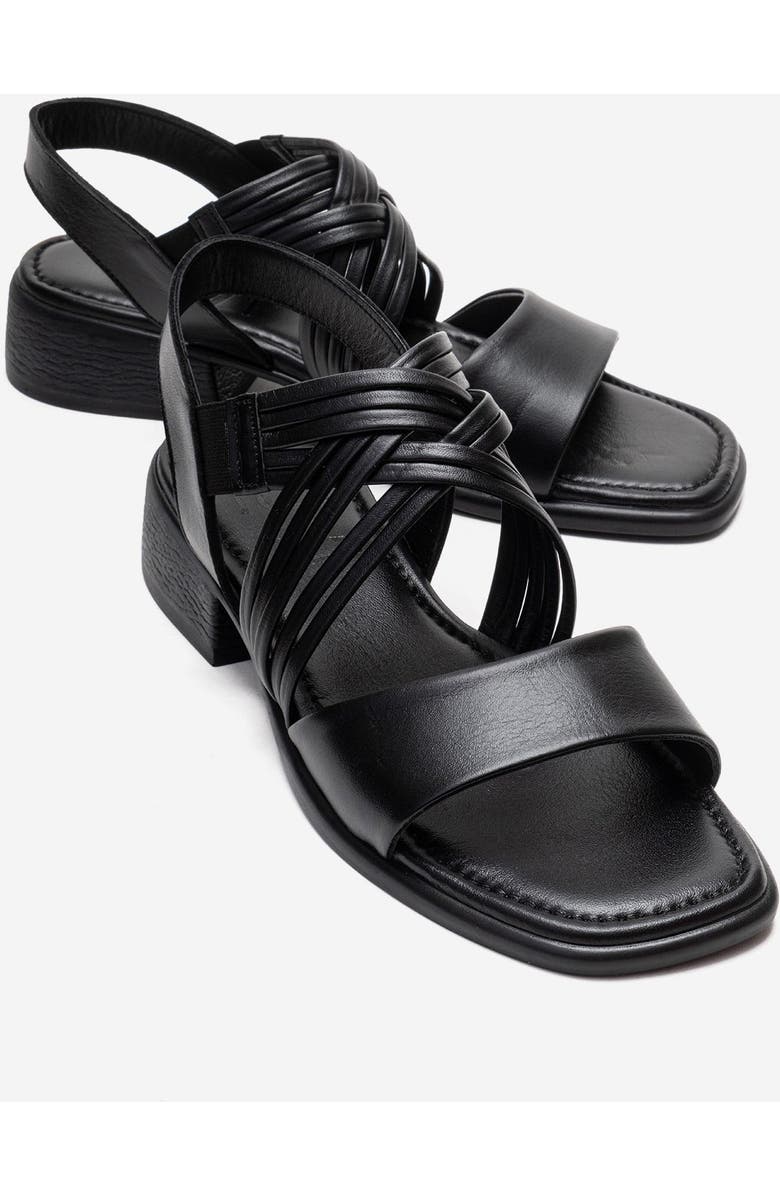 Forever & Always Shoes Livello Leather Multi Strap Sandal, Main, color, Black