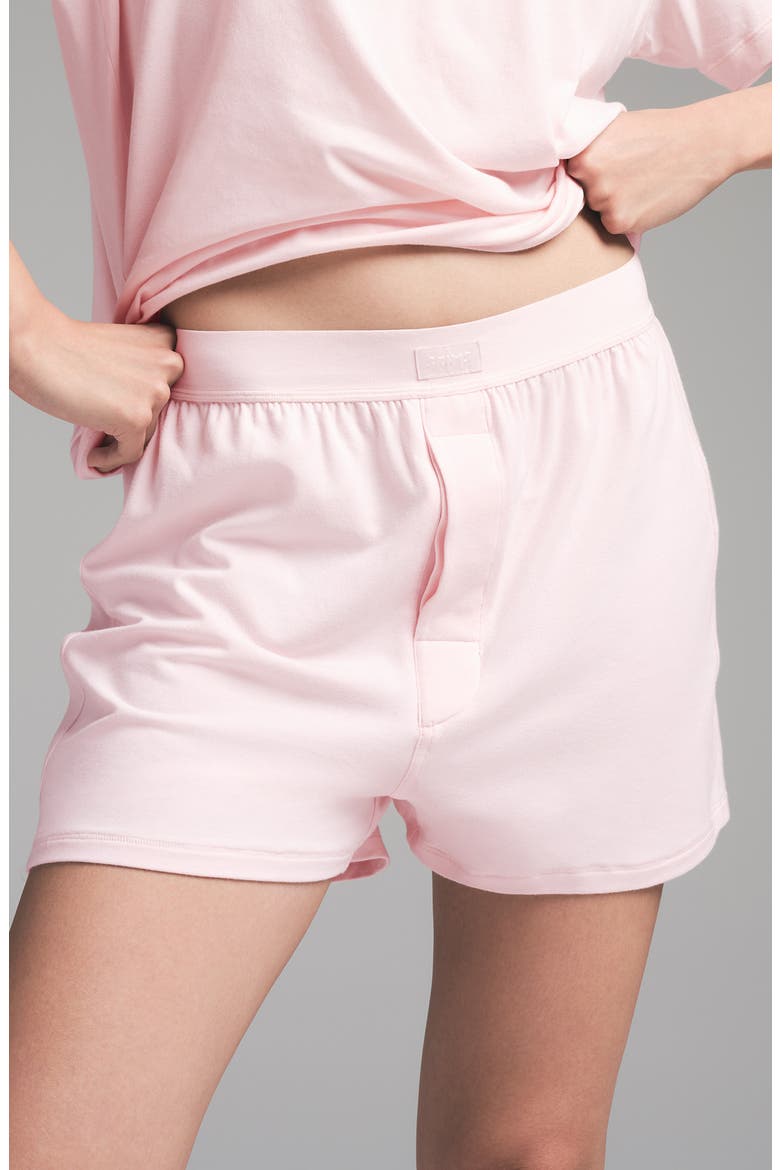 Relaxed Fit Boyfriend Boxers, Alternate, color, BARELY PINK