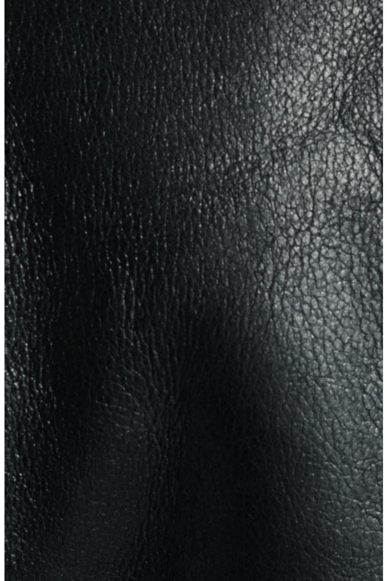 B-3 Genuine Shearling Lined Leather Bomber Jacket, Alternate, color, EBONY