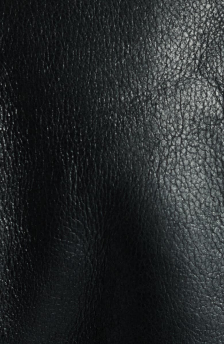 Schott NYC B-3 Genuine Shearling Lined Leather Bomber Jacket, Alternate, color, Ebony