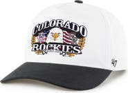 '47 Men's '47 White/Black Colorado Rockies Americana Eagle Hitch Adjustable Hat