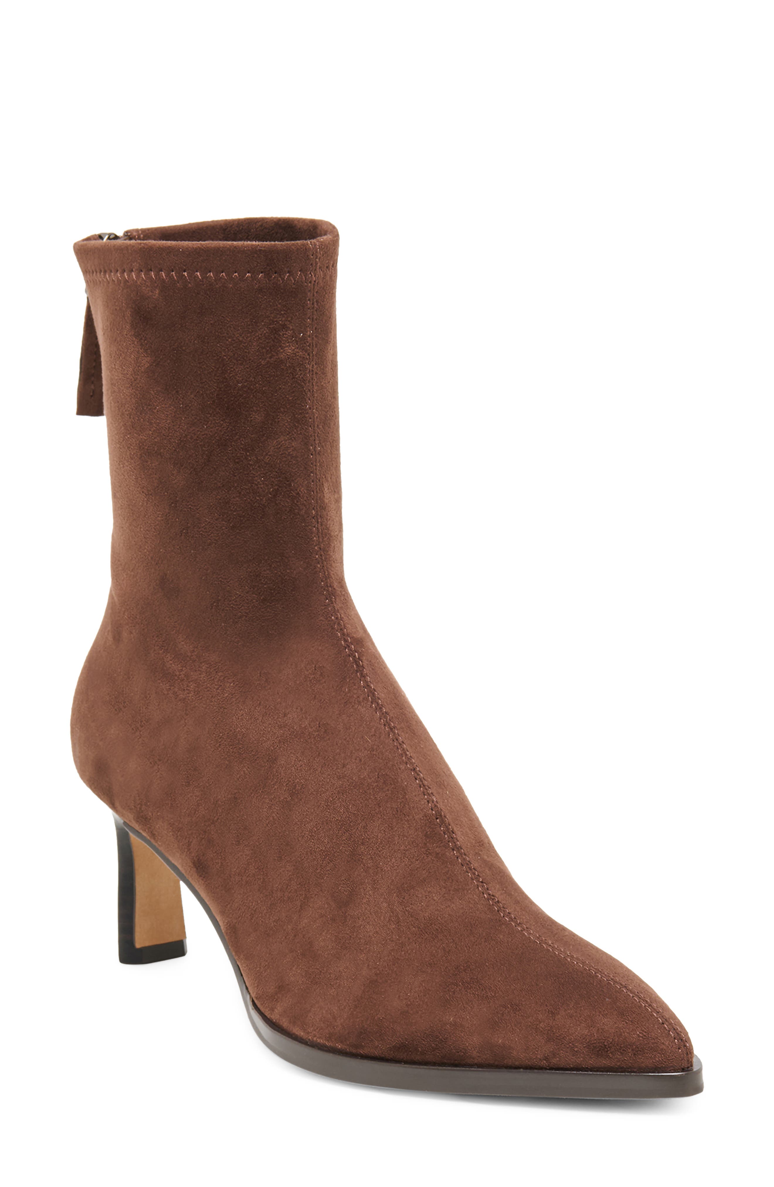 Alicen Bootie, Main, color, DARK BROWN STELLA SUEDE
