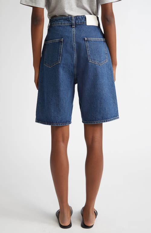 Loulou De Saison Isu Organic Cotton Denim Shorts In Washed Blue