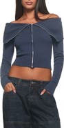I.AM.GIA Zion Off the Shoulder Zip Cardigan