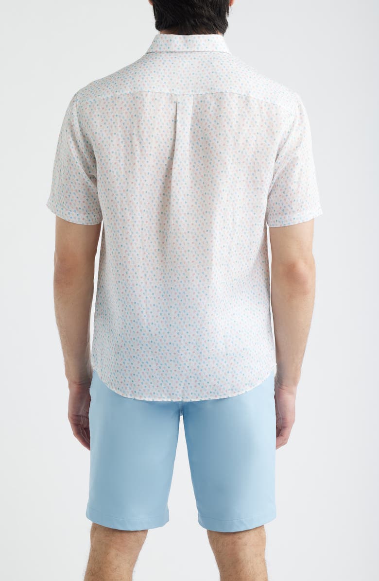 johnnie-O Cash Bar Short Sleeve Button-Up Shirt, Alternate, color, White