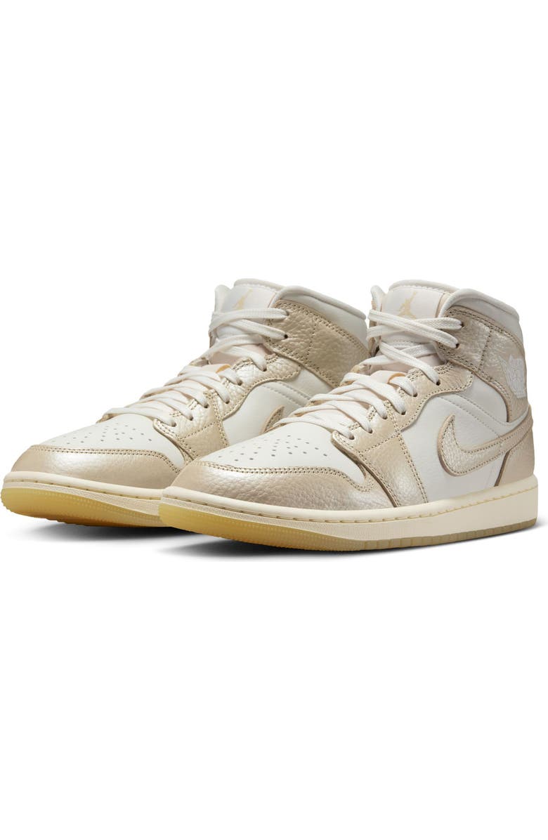 Jordan Air Jordan 1 Mid SE Basketball Sneaker, Main, color, Sail/ Team Gold/ Pale Ivory