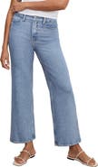 Good American Soft Tech Good Skate Crop Wide Leg Jeans